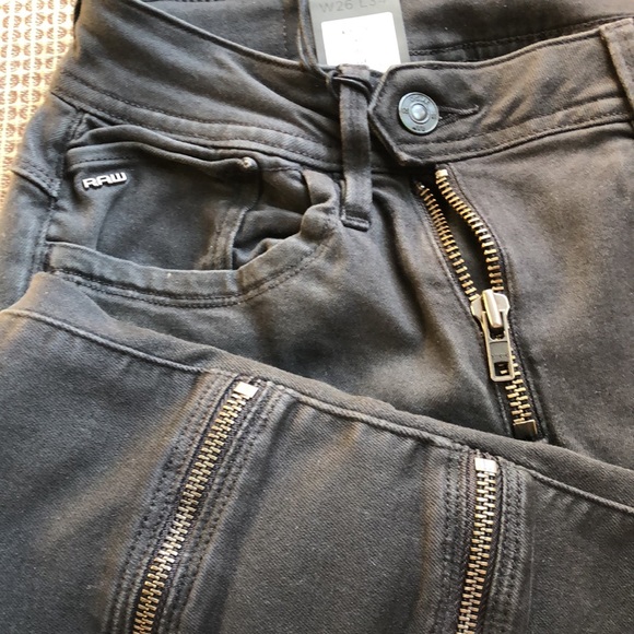 G STAR LYNN CUSTOM MID SKINNY COJ WOMEN W26 L34 COLOR CRIEFF/BLACK - Picture 10 of 11